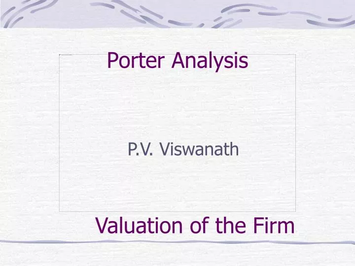 porter analysis