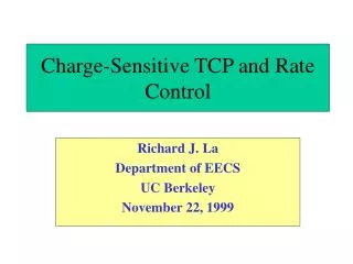 Charge-Sensitive TCP and Rate Control