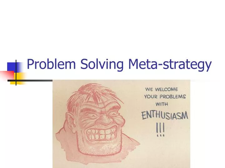 problem solving meta strategy