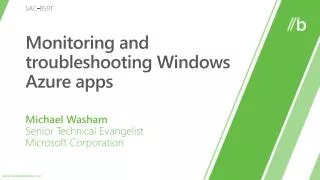 Monitoring and troubleshooting Windows Azure apps