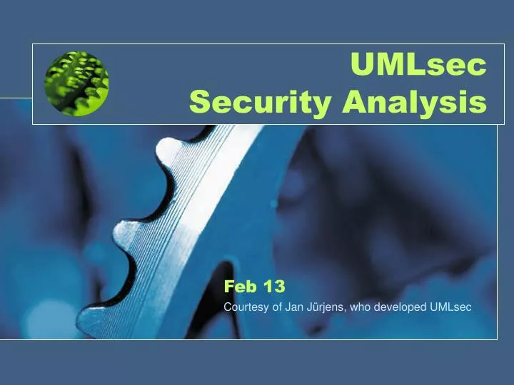 umlsec security analysis