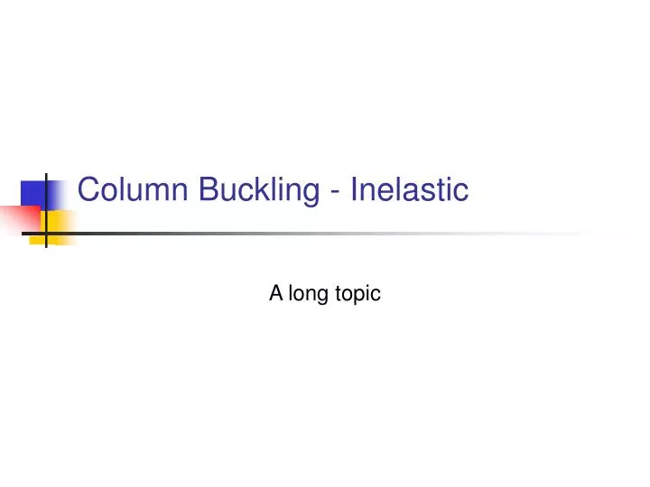 column buckling inelastic