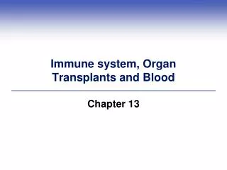 Immune system, Organ Transplants and Blood
