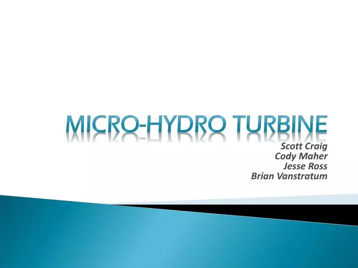 micro hydro turbine