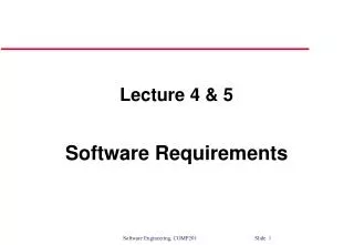 Lecture 4 &amp; 5