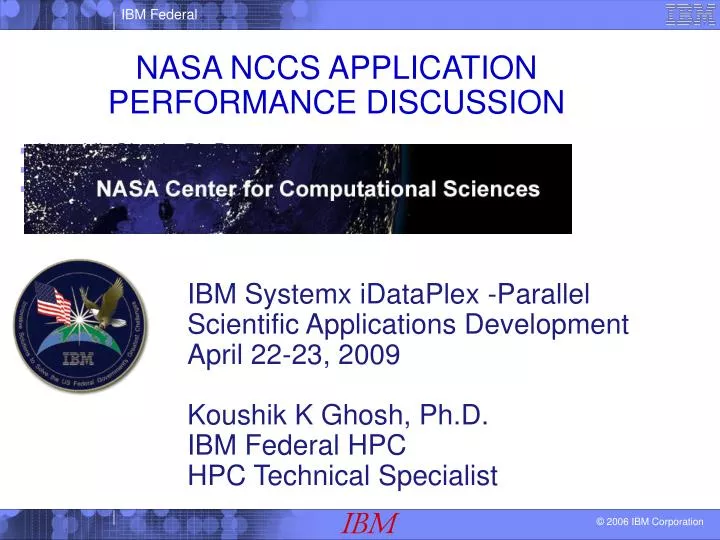 nasa nccs application performance discussion