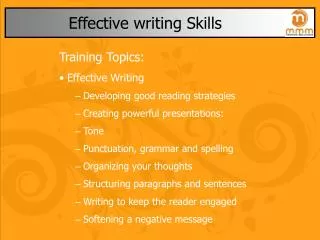 Effective Writing Skills
