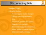 Effective Writing Skills - slide 1