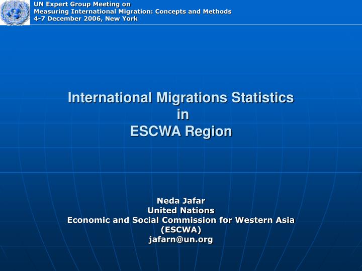international migrations statistics in escwa region