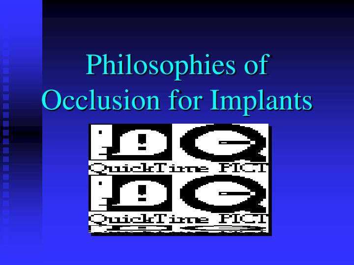 philosophies of occlusion for implants