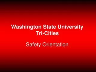 Safety Orientation