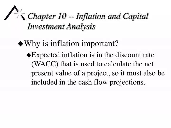 chapter 10 inflation and capital investment analysis