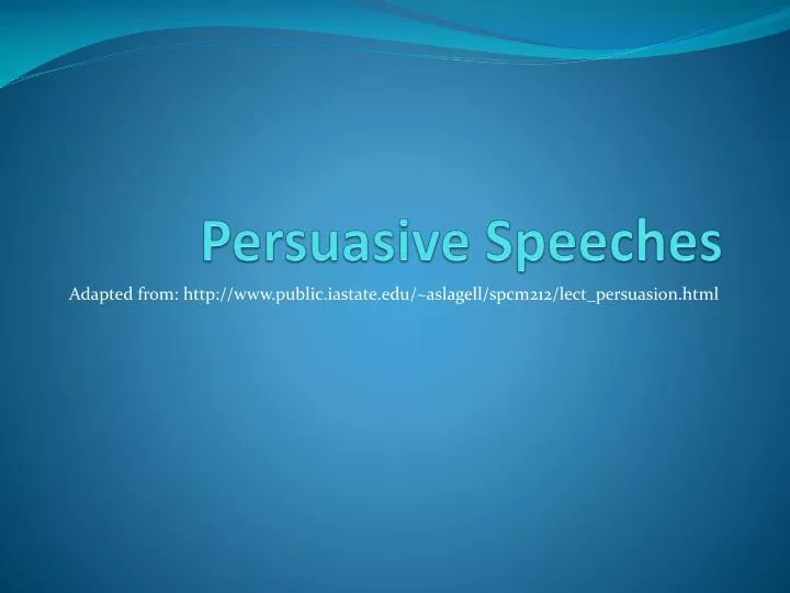 persuasive speeches