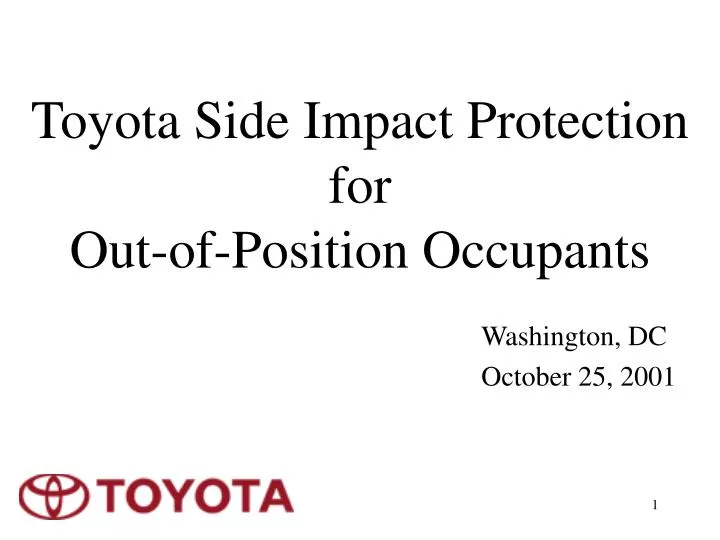 toyota side impact protection for out of position occupants