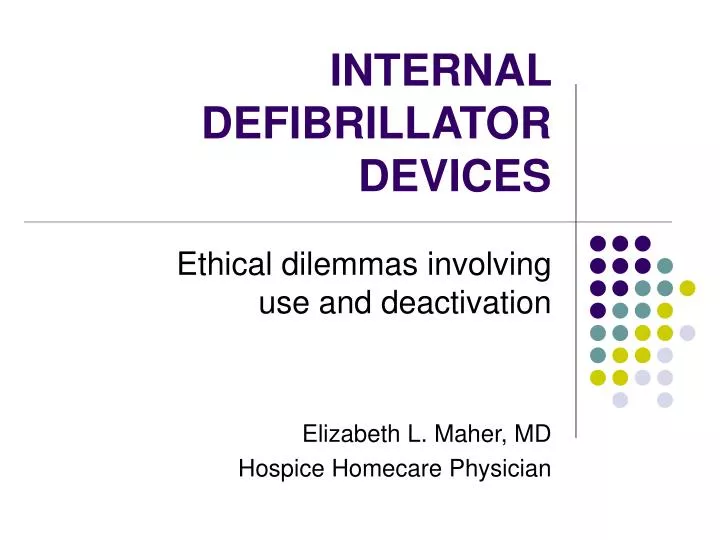 internal defibrillator devices