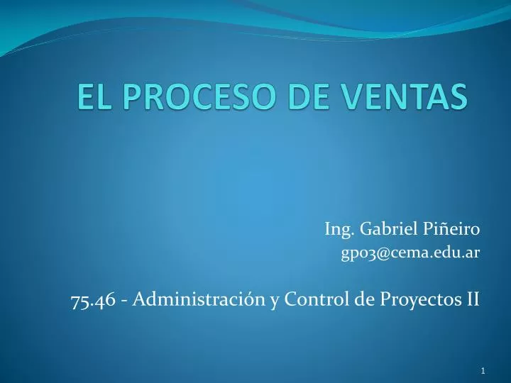 el proceso de ventas