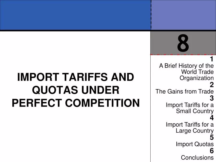 import tariffs and quotas under perfect competition