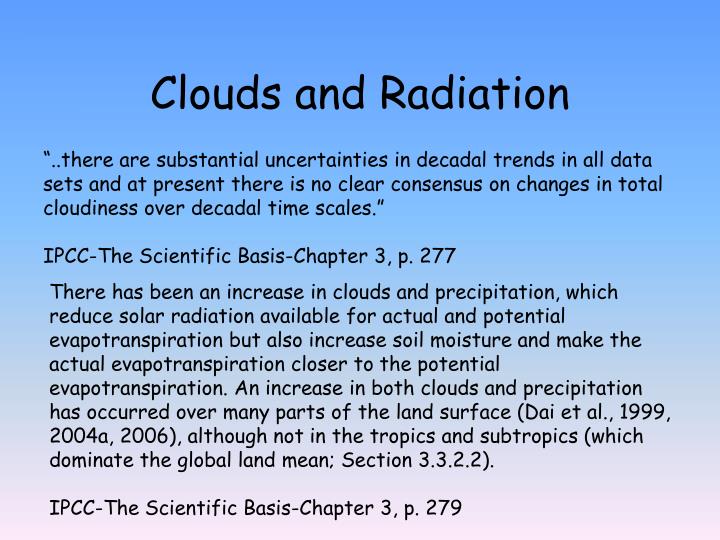 clouds and radiation