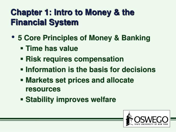 chapter 1 intro to money the financial system