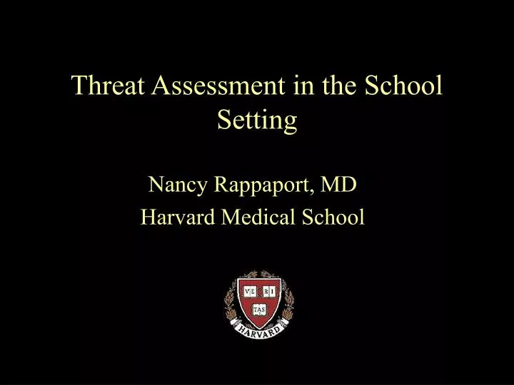 threat assessment in the school setting