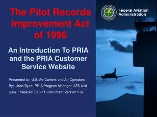 The Pilot Records Improvement Act of 1996