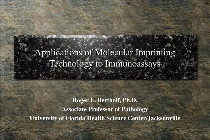 applications of molecular imprinting technology to immunoassays