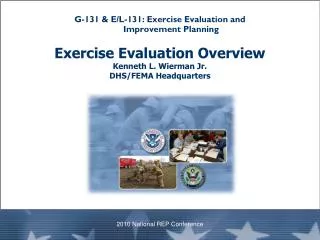G-131 &amp; E/L-131: Exercise Evaluation and Improvement Planning