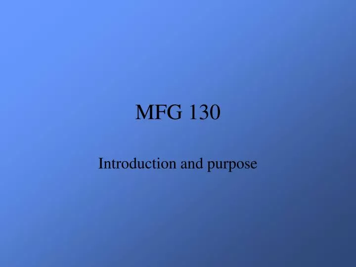 mfg 130