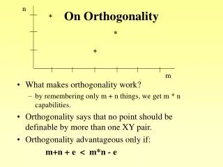 On Orthogonality