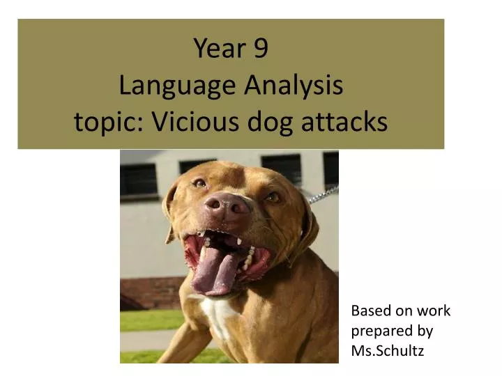 year 9 language analysis topic vicious dog attacks