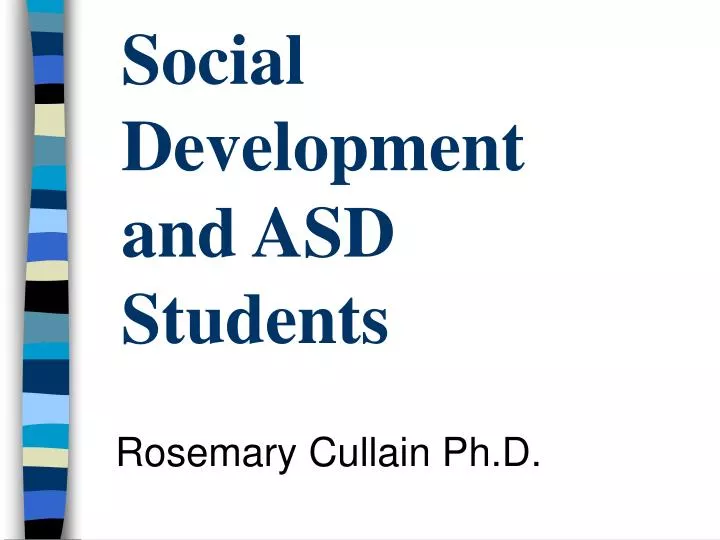 social development and asd students