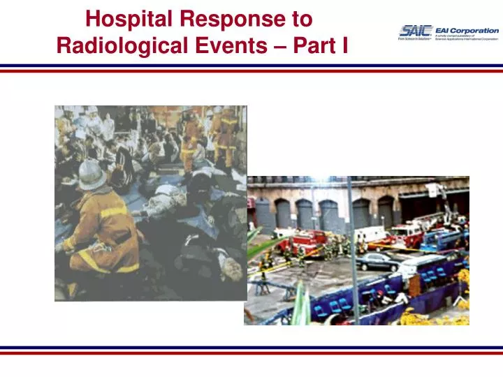 hospital response to radiological events part i