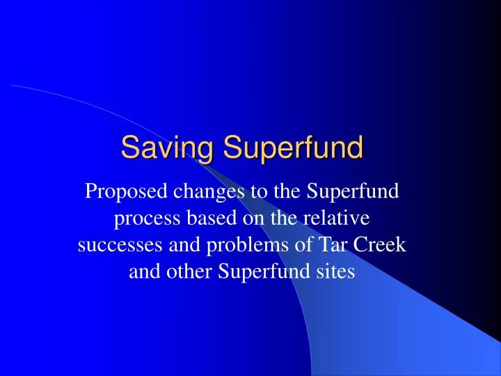 saving superfund