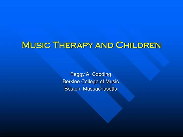 music therapy and children