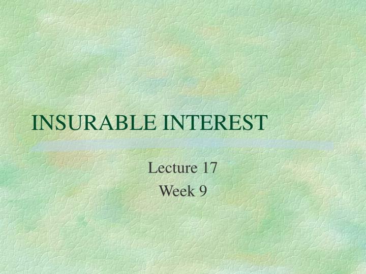 insurable interest