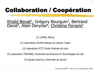 Collaboration / Coopération