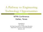 A Pathway to Engineering Technology Opportunities