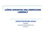 ¿CÓMO AFRONTAR UNA INSPECCION LABORAL? - slide 1