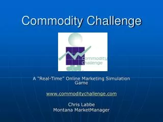 Commodity Challenge