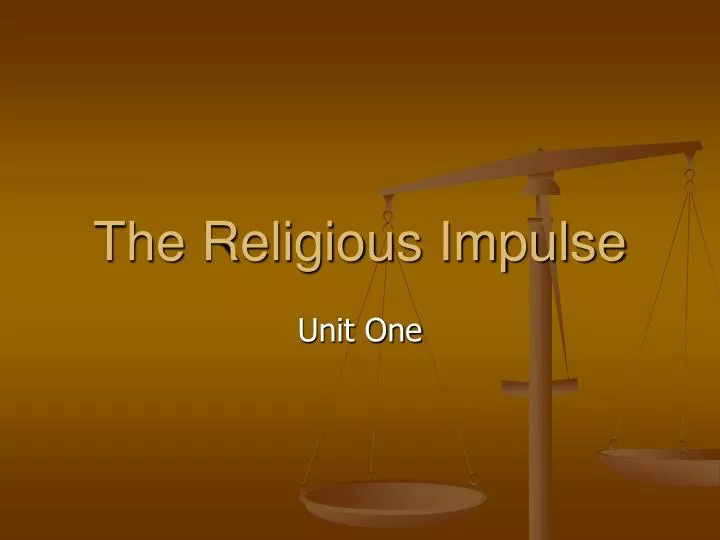 the religious impulse