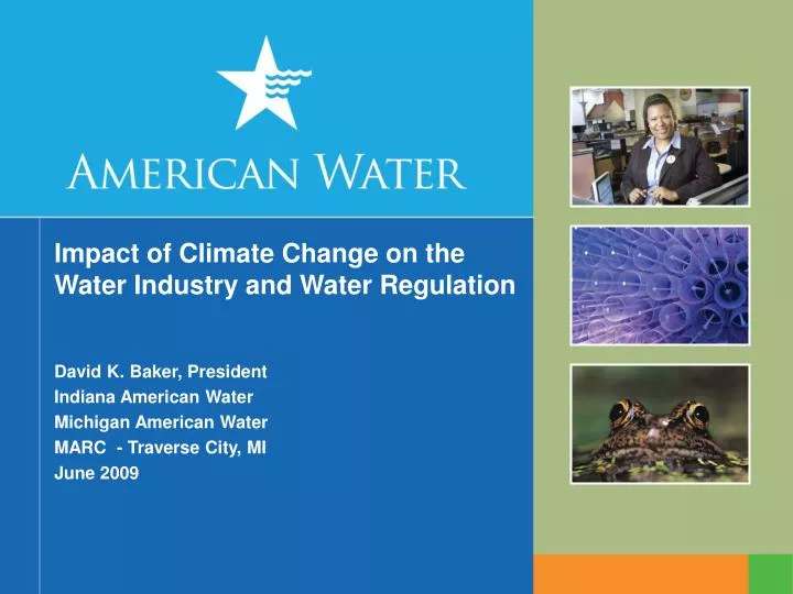 impact of climate change on the water industry and water regulation
