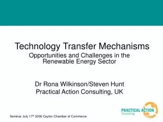 Technology Transfer Mechanisms