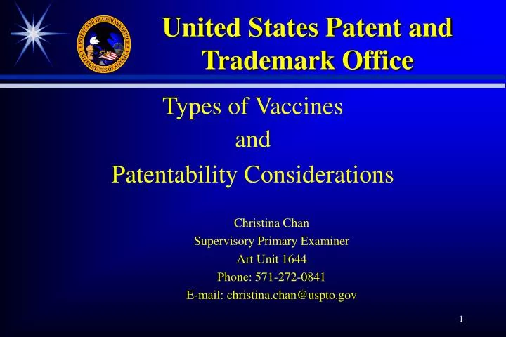 types of vaccines and patentability considerations