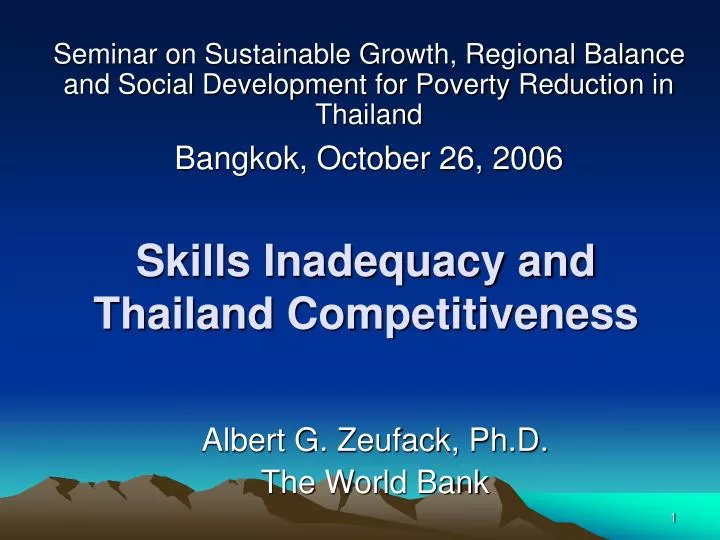 skills inadequacy and thailand competitiveness