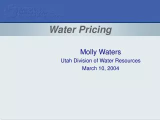 Water Pricing
