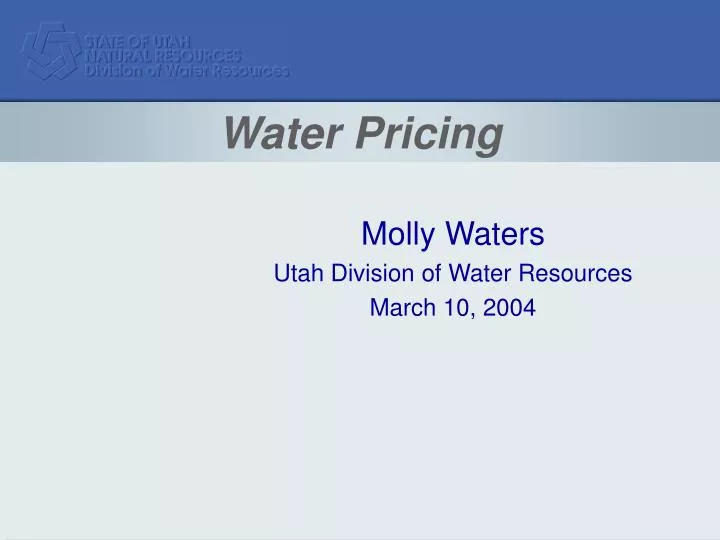 water pricing