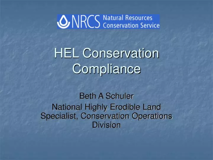 hel conservation compliance