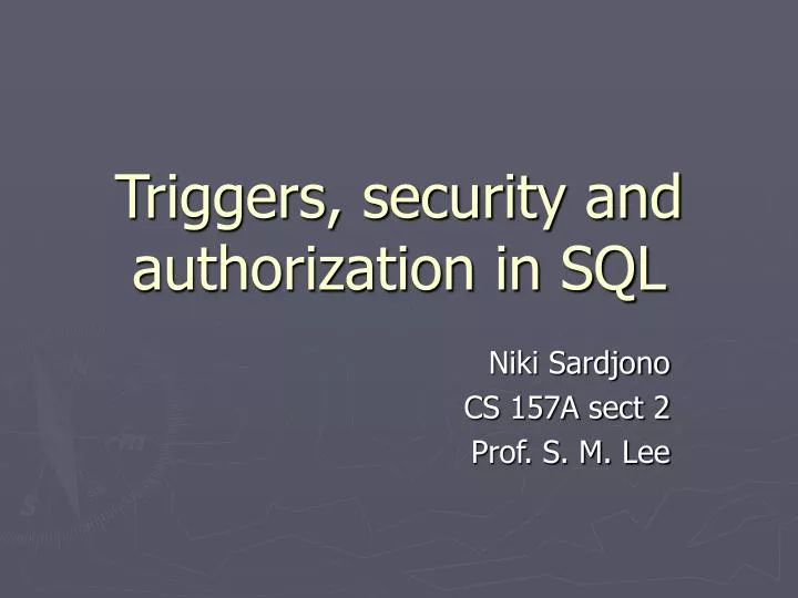 triggers security and authorization in sql