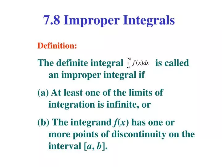 7 8 improper integrals