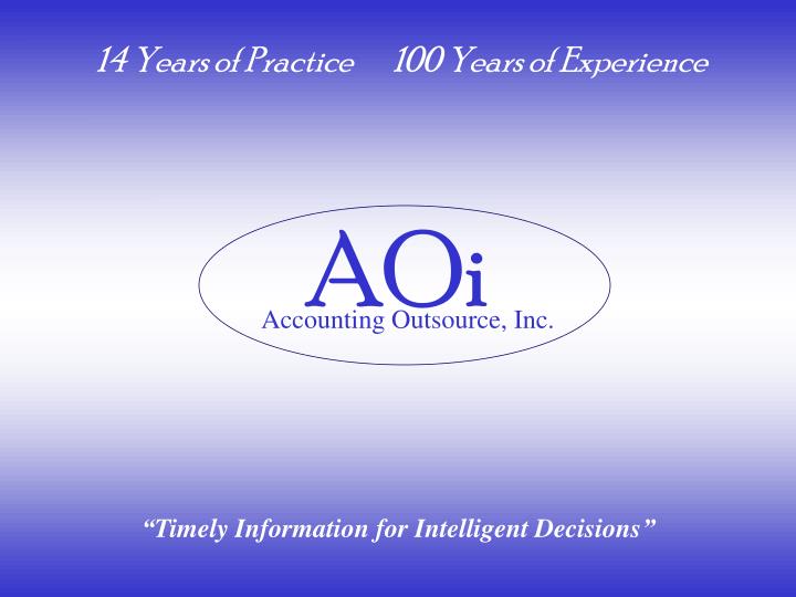 timely information for intelligent decisions